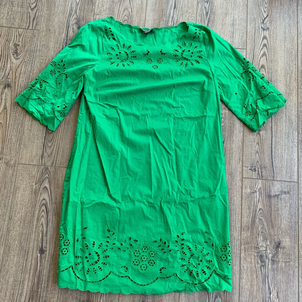DKNY Green Lace Shift Dress